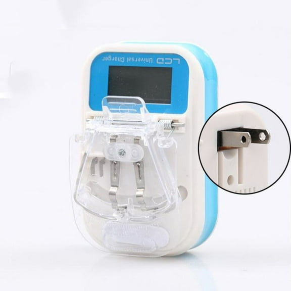 Removable Extra Phone Battery Portable with LCD Indicator Screen US / EU Plug Phone Accessories USB Adapter Universal Charger Battery Charger Charging Dock BLUE US PLUG