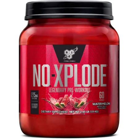 BSN N.O. Xplode Pre-Workout Supplement with Creatine, Beta-Alanine, and Energy, Watermelon, 60 Servings