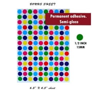 1/2 (0.5) Round White Printable Labels with Template Included for Laser or Inkjet Printer, 1010 Pack