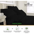 thumbnail image 2 of Bluemoon Homes luxurious 1000 TC Italian FInish 100% Egyptian Cotton 4-Piece Bed Sheet Set, Fitss Mattress Up To 18" Deep Pocket, Solid Pattern. (Cal King, Black), 2 of 7