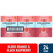 S.Pellegrino Essenza Blood Orange and Black Raspberry Flavored Mineral Water, 267.6 fl oz, 24 Pack