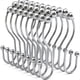 thumbnail image 1 of 12pcs, Rustproof Stainless Steel S Shape Shower Curtain Hooks Rings, Shower Curtain Rings Hooks For Bathroom Shower Rod Curtains, Bathroom Accessories, 1 of 4