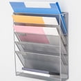 thumbnail image 4 of Organizador De Archivos De Pared Plateado, Colocación Vertical, Organizador De Archivos De Pared De 5 Niveles Con Ganchos Para Oficina, 4 of 7