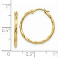 thumbnail image 3 of 14k Twist Hoop Earrings 14k Yellow Gold Earrings, 3 of 3