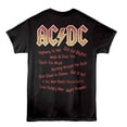 thumbnail image 6 of ACDC Highway to Hell Tracklist Men's T Shirt (Black, AdultS), 6 of 8