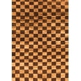 thumbnail image 1 of Ahgly Company Indoor Rectangle Checkered Orange Modern Area Rugs, 5' x 7', 1 of 4