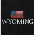 thumbnail image 2 of Wyoming Pride American Flag WY USA Plus Size Crewneck Graphic Tee Shirt Brisco Brands 2X, 2 of 5