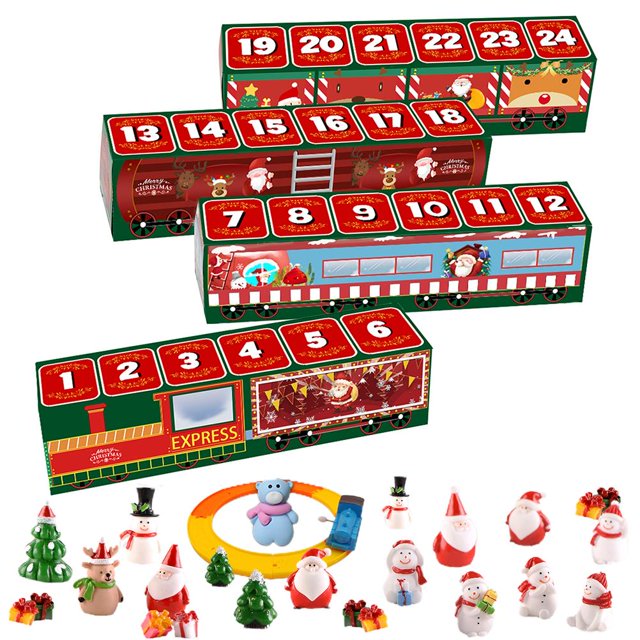 Calendario De Cuenta Regresiva De Adviento De Navidad, Caja Ciega De Tren, Sorpresa, Antiestrés, Exprimido, 24 Juegos De Juguetes, Regalo Para Niños Monstrate HA038266-00