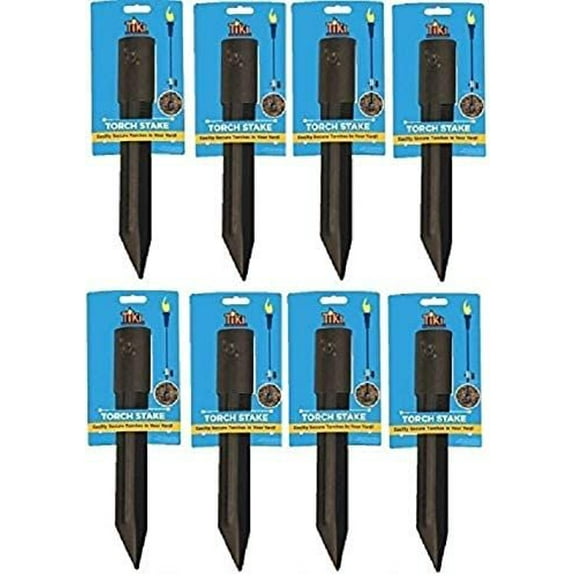 TIKI Torch Stake - Metal Ground Mount - Black