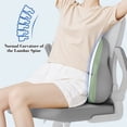 thumbnail image 4 of Back & Lumbar-fitted Chair Cushion, Soft Comfortable Breathable Slow-rebound Memory Foam Seat Pad, for Home / Office / Student Dormitory / Classroom Chairs, 4 of 6