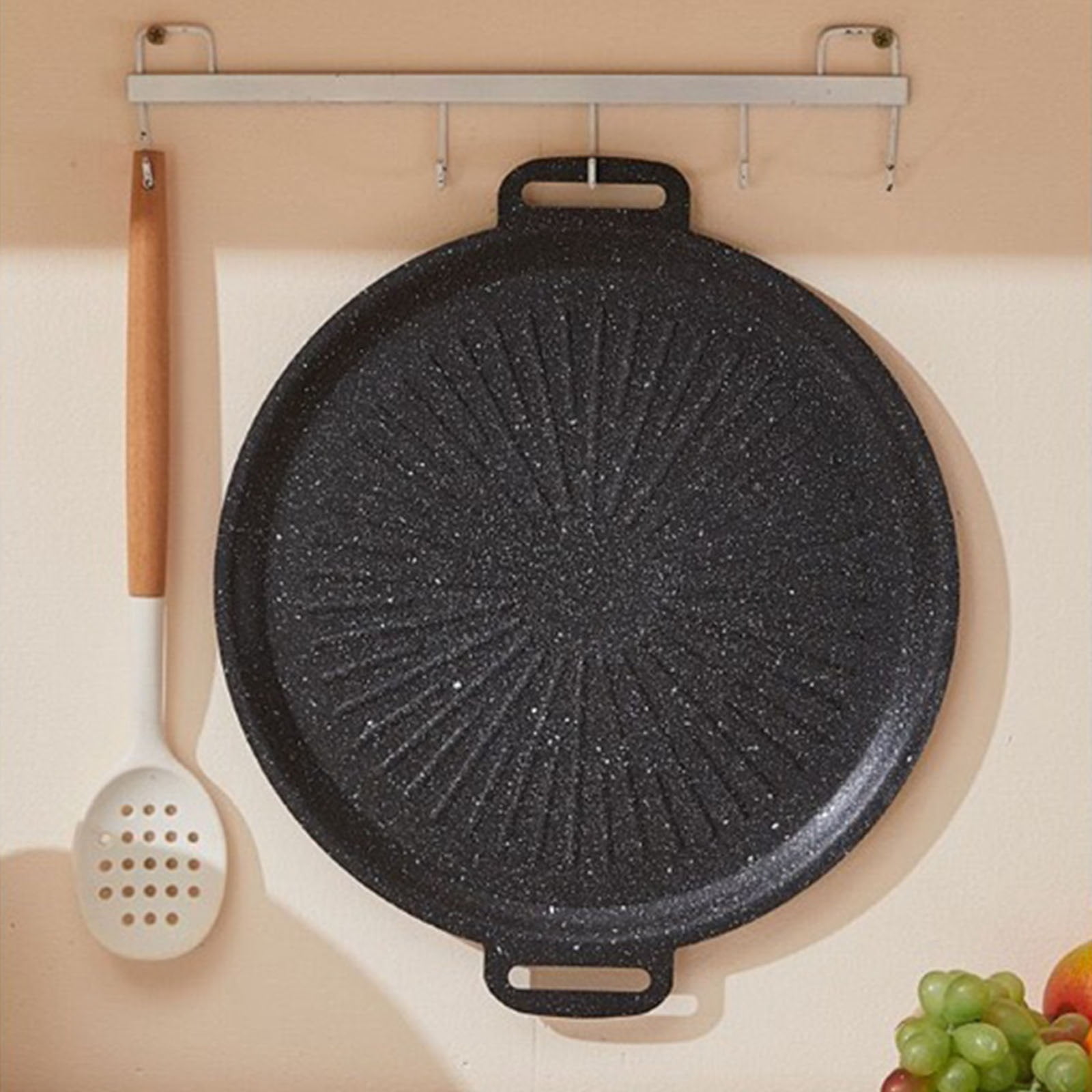 Korean Grill Pan with Non Stick BBQ Grill Pans for Indoor Cooking Compatible for Induction Gas Stove