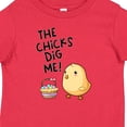 thumbnail image 4 of Inktastic The Chicks Dig Me Easter Baby Chick with Basket and Eggs Boys or Girls Baby T-Shirt, 4 of 5