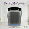 thumbnail image 5 of Hunter HP850UV Large Multi-Room Air Purifier with UVC Germicidal Light, Graphite, 5 of 8