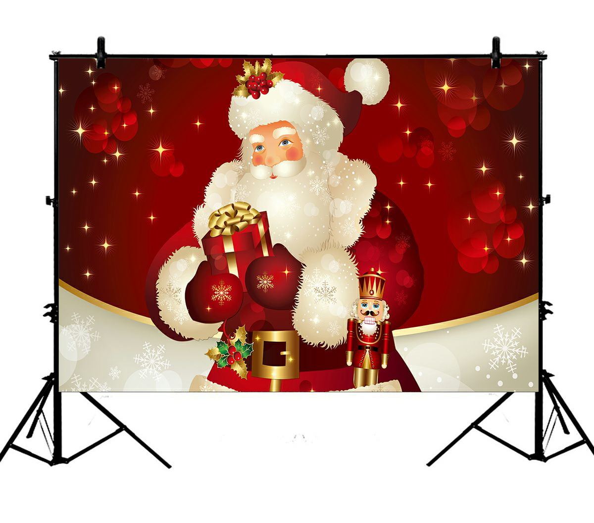 GCKG 7x5ft Merry christmas Dreamlike the Santa Claus Polyester