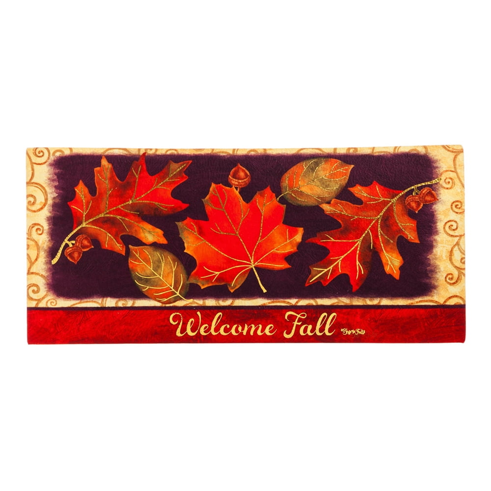 Evergreen Brilliant Autumn Decorative Mat Insert, 10 x 22 inches