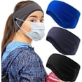 thumbnail image 4 of 4 Uds botón orejeras diadema cálida diadema invierno polar correr diadema botón orejeras mujeres hombres ciclismo esquí Jogging entrenamiento Yoga Ormromra WMZL-2335, 4 of 4