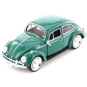 1966 Volkswagen Beetle Green 1/24 Diecast Model Car by Motormax