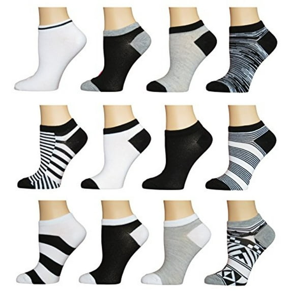 AirStep Socks Women's No Show Athletic Socks - 12 Pack