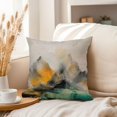 thumbnail image 3 of Ethan Taylor Landscape and Nature Throw Pillow Soft Cushion Cover 'Valley Secrets Mountains' Modern Pattern Decorative Square Accent Pillow Case, 20x20 Inches, Orange, Green, 3 of 5
