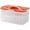 Orange, variant on Deviled Egg Container with Lid, 36 Slots Egg Tray Carrier with Handle, Stackable Egg Tray, Orange, 12.2 x 8.4 x 6.3 inches
