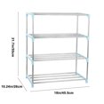 thumbnail image 3 of Qocolhg Shoe Rack, 3-Tier Expandable Shoe Rack, Entryway Shoe Stand Blue Sturdy Shelves Heavy Duty Metal Free Standing Shoe Rack for Entryway Closet Doorway, Blue, 3 of 7