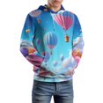 thumbnail image 5 of Colorful Hot Air Balloons in Sky 3D Print Hoodie Men Women Autumn Thin Pullover Sweatshirt Vintage Streetwear Tops, 5 of 6