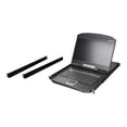 thumbnail image 2 of IOGEAR GCL1908WKITU - console KVM avec Commutateur KVM - 8 ports - PS/2, USB - 18,5" - Rackable - 1366 x 768 60 Hz - VGA - 1U - TAA Compatible, 2 of 4