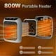 thumbnail image 2 of Portable Heater, 800W Ceramic Plug in Heater, Space Electric Fan Heater with Remote Control, 12H Timer, LED Display, 2 Heat Setting, 2 of 5