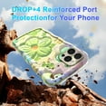 thumbnail image 5 of Magnetic Case for iPhone 15 Pro Max Support Wireless Charging, Floral Stars Butterfly Pattern Print Design Rugged Shockproof Cover for Women Girls, Flower Protective Phone Case Cover, Floral-B, 5 of 7