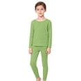 thumbnail image 2 of LIJCC Children's Two Piece Solid Color Thermal Underwear and Thermal Pants Set Kids Base Layer Winter Warm, 2 of 9