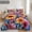 Rainbow Petals, variant on 2/3PCS Retro Oil Floral Bedspread Set,1 Pc Quilt + 1/2 Pcs Pillowcases, Soft Skin-friendly Fabric Multiple painting patterns available Bedroom Decor Machine Washable