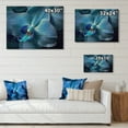 thumbnail image 4 of Designart "Blue Exotic Orchids Elegance Orchid Serenity" Floral Print on Natural Pine Wood, 4 of 5