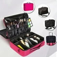 thumbnail image 3 of Étui Cosmétique Grande Capacité Sac de Rangement Portable Oxford Drap Artiste avec Diviseurs Réglables pour les Femmes, 3 of 11