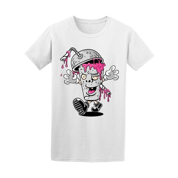 Funny Soda Cup Cartoon Zombie Tee - Image by Shutterstock