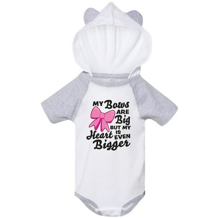 

Inktastic My Bows are Big But My Heart is Even Bigger Gift Baby Boy or Baby Girl Bodysuit