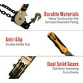 thumbnail image 4 of (2 Pack) 3/8" - 1/2"Easy Ratchet Chain Binder with Grab Hooks & 6000 lbs WLL - Heavy Duty Tie Down Ratchet Load Binder for Flatbed Trailers & Trucks, 4 of 10