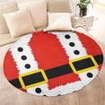 thumbnail image 4 of Red Christmas Santa Costume Pattern Round Blanket,Comfortable Soft Flannel Throw Blanket,All Season,Warm Lightweight Blankets for Sofa Bed Couch Living Room Chair 60"x60", 4 of 5