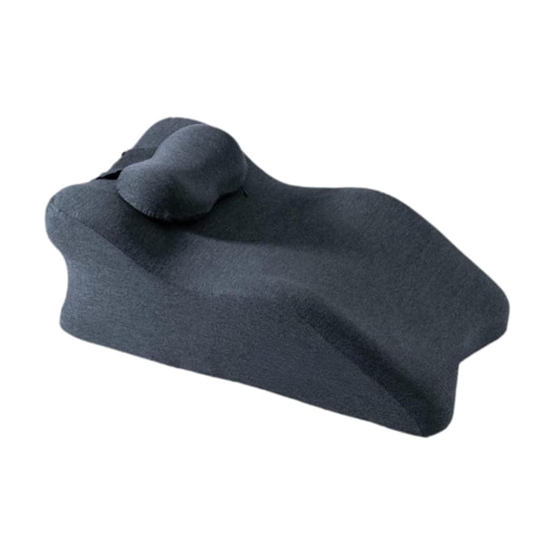 Almohada para piernas Cojín de apoyo para piernas Cuña de apoyo para piernas Almohada de espuma viscoelástica Cojín para piernas y rodillas Negro