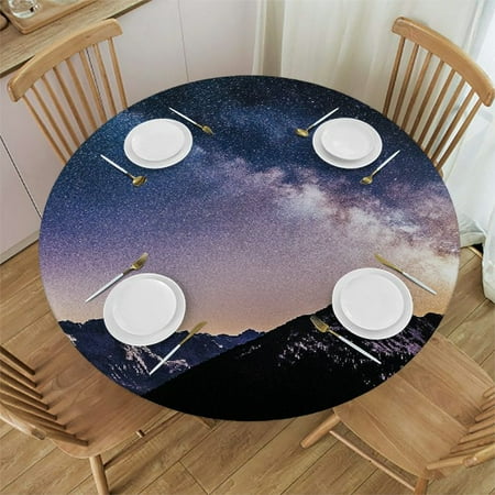 

Vintage Wildflower Floral Round Fitted Tablecloth with Elastic Boho Rose Butterfly Table Cover Round Washable Wipeable Fitted Table Cloth for Outdoor Patio Party Dining Table Decor Inch