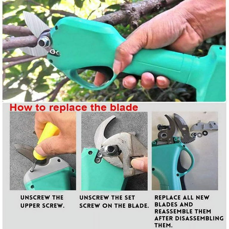 Nanwei 21v Brushless Cordless Electric Pruning Shears Rechargeable 10ah  Lithium Battery Powered Tree Branch Pruner Garden Clippers 30mm Cutting  Diamet