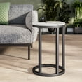 thumbnail image 2 of Kris & Alley Modena Table d'Appoint Contemporaine en Forme de C avec Dessus Rond en Bois d'Ingénierie et Base en Acier Enduit, 2 of 6