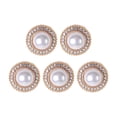 thumbnail image 4 of 5 botones de metal con diamantes de imitación, botón de parte trasera plana, botones decorativos para coser en la ropa, para boda, ramo, fabricación Estilo A Macarena Botones de diamantes de imitación, 4 of 7