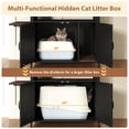 thumbnail image 6 of JOIVI 40-50 Gallon Fish Tank Stand with Hidden Cat Litter Box Cabinet and Cat Perch, Cat Viewing Aquarium Stand with Storage Shelf, 36.2"x20.5" Tabletop, 660 LBS Capacity, Black, 6 of 7