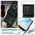 thumbnail image 4 of Asuwish Compatible with Samsung Galaxy Note 10 Plus Note10+ 5G Wallet Phone Case Tempered Glass Screen Protector Ring RFID Card Holder Cell Cover for Note10 + Notes 10+ Ten Not S10 10Plus Girls Black, 4 of 11