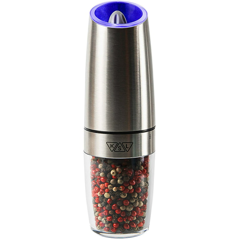 Dropship 2pcs Stainless Steel Electric Automatic Pepper Mills Salt Grinder  Silver to Sell Online at a Lower Price