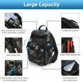thumbnail image 4 of (Verde militar) Correa de tres hombros impermeable y duradera Bolsa de señuelo de doble propósito de un solo y doble hombro Bolsa de pesca para equipo de pesca, 4 of 5