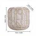 thumbnail image 2 of Woven Iron Lamp Shade 5.90in Rustic Pendant Light Cover with Vertical Open Weave Design Decorative Ceiling Lighting Accent for Living Room Dining Room Bedroom Kitchen Farmhouse Boho Decor, 2 of 6