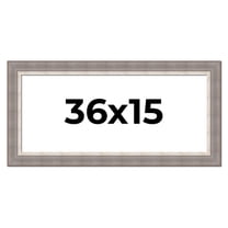 36x15 Frame Grey Real Wood Picture Frame Width 2.75 Inches | Interior Frame Depth 0.5 Inches |