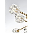 thumbnail image 3 of Living District Lyra 8-Light Metal & Glass Flush Mount in Satin Gold/Clear, 3 of 7