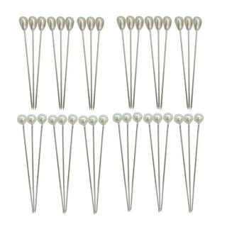 Senkary 200 Pieces Flower Diamond Pins 2.13 Inch Rhinestone Bouquet Pins  Crystal Straight Head Pins Clear